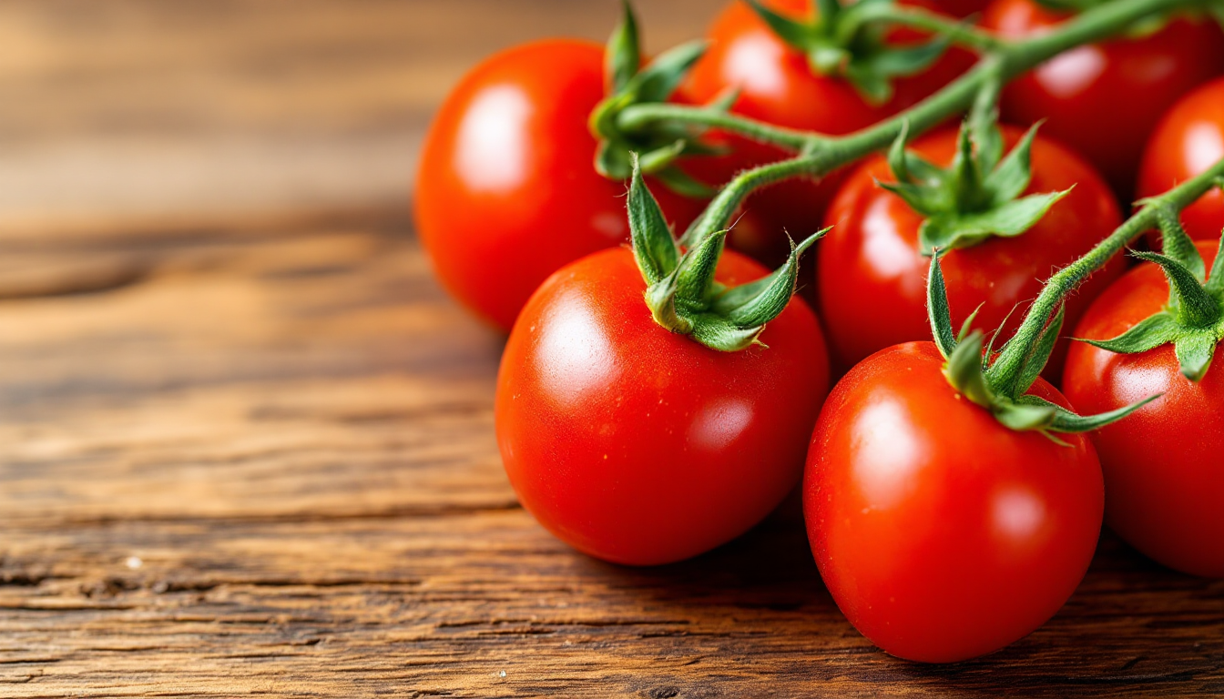 신선한 방울토마토 한 줌의 클로즈업 이미지