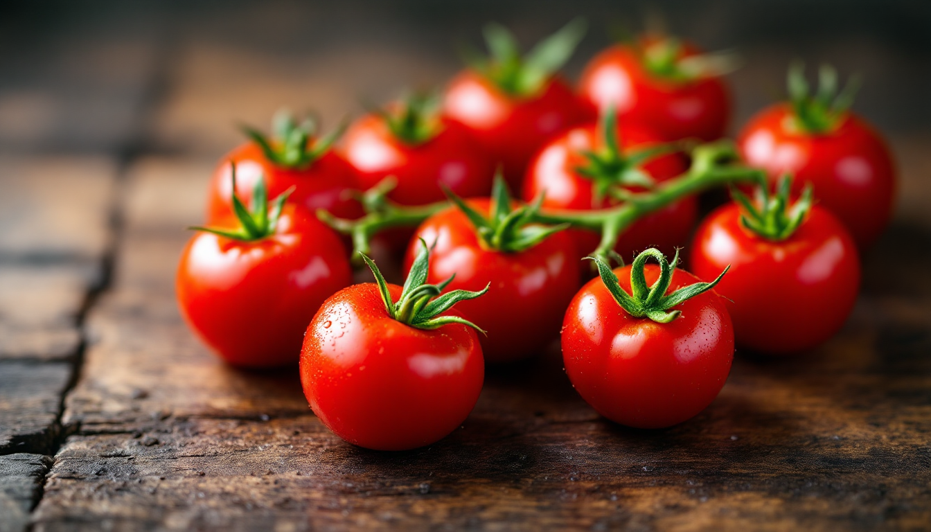 신선한 방울토마토 선택법을 보여주는 싱싱한 방울토마토 이미지