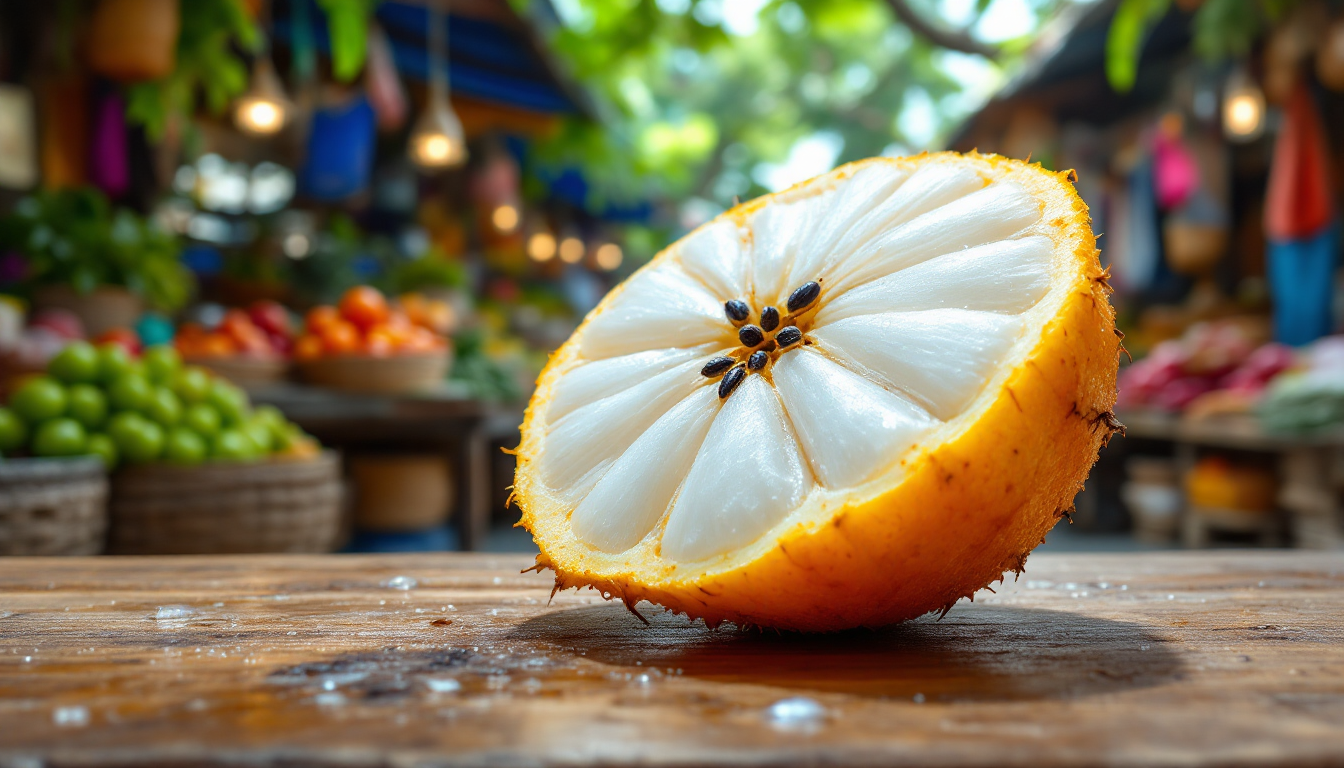 투명한 흰 과육과 검은 씨앗이 보이는 신선한 용안 과일 클로즈업 사진